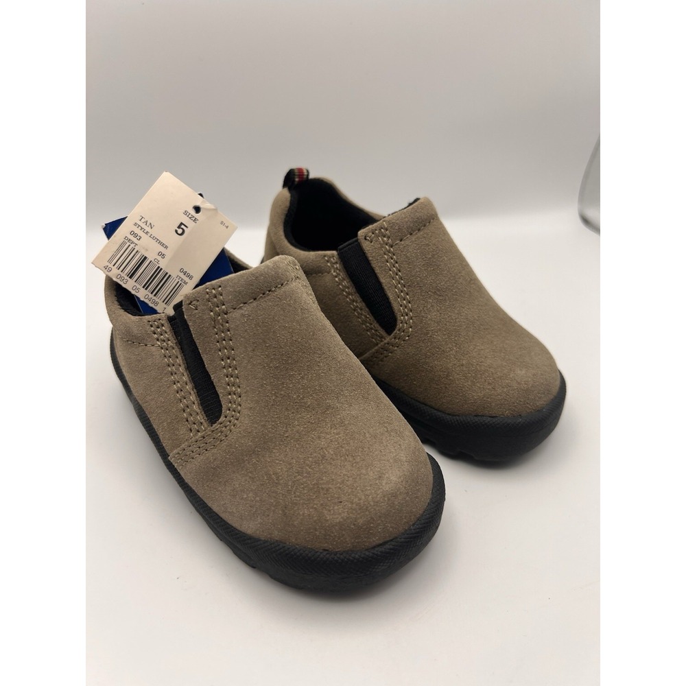 Genuine Kids OshKosh Toddler Boys Size 5 Luther Tan Slip On Loafers Shoes NWT